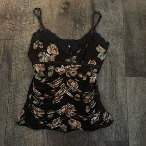 Progress lace trimmed tank top